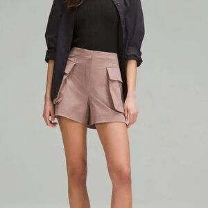 Lululemon Relaxed-Fit Super-High-Rise Cargo Short 4" Twilight Rose Size 10